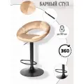 Барный стул BN-1009-1 бежевый вельвет на черной опоре
