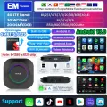 2025 Carlinkit Ai Box LED Android Беспроводной адаптер Carplay Android 13 Qualcomm 6115 8 ядер 64G Smart TV Box для Netflix IPTV, 6115 Android 13 EM, 4GB 64GB