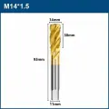 Метчик машинный XCAN HSS M14х1,5 с винтовой канавкой, титановое покрытие