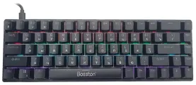 Клавиатура проводная игровая Bosston MK68, Русские буквы, 68 клавиш, подсветка, черный
