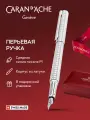 Перьевая ручка CARAN d'ACHE Hexagonale Silver Plated Rhodium, CR 5880-406