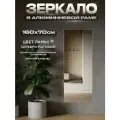 Зеркало в алюминиевой раме настенное ONE MIRROR, 161х70 см. Серебро