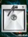 Мойка из нержавеющей стали врезная MELANA MLN-R44485HK ProfLine сатин 44*48,5 см, матовая, с дозатором для мыла MLN