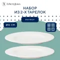 Тарелка десертная 16 см фарфоровая Soft Ripples, Dual Glazing набор из 2 шт Liberty Jones LJ000012