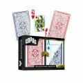 Игральные карты пластиковые Copag Legacy бридж размер jumbo индекс 4 colour синий/красный
