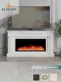 Камин электрический ELEKAM Gloria plus 38 напольный с очагом и порталом, с пультом, обогревом и имитацией огня (Электрокамин)
