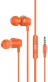 Проводные наушники M107, Discoverer universal earphones, HOCO, вакуумные, оранжевый