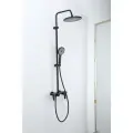 Душевая стойка с тропическим душем Frap F24201-6 алюминий, черный