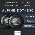 Автомобильная акустическая система / Высокочастотные динамики / Твитеры ALPINE (180 Вт) 2 шт.