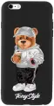Черный силиконовый чехол для iPhone 6+/6s+ Tony Style с кофе