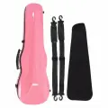 Футляр для скрипки 4/4 из розового углеродного волокна, легкий, устойчивый к давлению, полноразмерный, с 2 ремнями и гигрометром