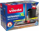 Набор для уборки Vileda Ultramax XL, система отжима, насадка из микрофибры, 42x10 см