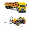 Набор Машинка Тягач с груженым прицепом и трактор вилочный погрузчик