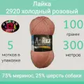 Пряжа Color City Лайка 2920 холодный розовый (100г/300м, упаковка 5 мотков)
