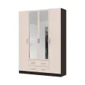 Шкаф распашной Стендмебель Квадро, 4 дверцы, зеркало, ЛДСП