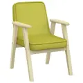 Кресло Мебелик Ретро для отдыха, в гостиную ткань лайм, каркас лак