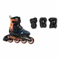 Детские роликовые коньки Rollerblade Microblade midnight blue/warm orange COMBO (36,5-40,5)