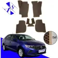Автомобильные коврики EVA/ЕВА/ЭВА для Volkswagen Polo VI / Фольксваген Поло 6 2020 – н. в. коричневый бежевый