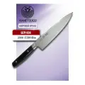 Нож Кухонный Шеф Kanetsugu (9005), длина лезвия 20,0 см, дамасская сталь VG-10, 33 слоя, рукоять микарта, Япония