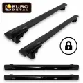 Багажник на рейлинги с просветом Евродеталь с замком аэро-крыло черный для Subaru Outback универсал 5д рейлинги 1997-2002