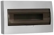 IEK GENERICA Корпус пластиковый ЩРН-П-18 черн. прозр. дверь IP41 MKP12-N-18-41-G