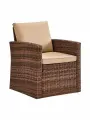 Кресло садовое для дачи из искусственного ротанга Римини, капучино