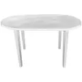 Стол Стандарт пластик, овальный, пластиковый, белый, 140 см x 80 см x 71 см