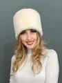 Шапка МОРОЗКО Шапка-кубанка от бренда Шубы из экомеха Морозко для женщин, размер 56-58, ваниль