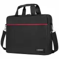 Сумка портфель HEIKKI MAXIMUM (хейки) с отделением для ноутбука 17,3, черная с красной вставкой, 34х44х6 см, 272591