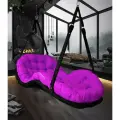 Шезлонг-гамак Mamsi-Papsi, подвесной, 180x100 см, черный, фуксия