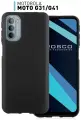 Матовый силиконовый чехол Rosco на Motorola Moto G31 и Moto G41 (Мото Г31 и Г41), тонкий, черный