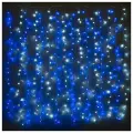 Светодиодный Занавес 1.5*1.5 м, 368 синих/холодных белых LED ламп, прозрачный ПВХ, соединяемый, IP20