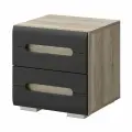 Тумба прикроватная ТБ-15 «Наоми», дуб каньон/графит (402х374х406)