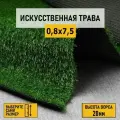 Рулон искусственного газона PREMIUM GRASS Comfort 20 Green 0,8х7,5 м. Декоративная трава с высотой ворса 20 мм.