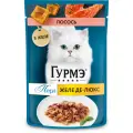 Влажный корм Гурмэ Желе Де-Люкс для кошек, с лососем в роскошном желе 75 г х 52 шт