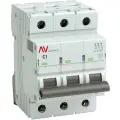 Выключатель автоматический модульный 3п C 1А 6кА AV-6 AVERES, EKF MCB6-3-01C-AV (1 шт.)
