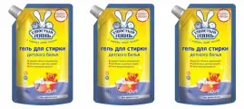 Ушастый нянь Гель для стирки детского белья Ушастый нянь, дой-пак, 1 л,3 шт