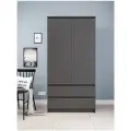 Шкаф Акро-900 Графит , распашной, серый графит , минималистичный дизайн, Акро Групп