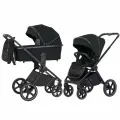 Коляска Carrello Ultimo, универсальная, всесезон, 2 в 1, черные колеса