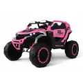 Детский электромобиль - багги RiverToys K707AM 4WD с дистанционным управлением, полноприводный, одноместный розовый