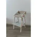 Комплект растущий стул Alubalu для детей белый с принтом и подушкой