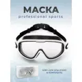 Маска для подводного плавания в бассейне BE FINE AF 6500 черно-белая