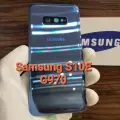 Крышка для Samsung S10E (заднее стекло) Премиум качество цвет: Голубой