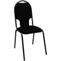 Стул для посетителей Comfur РС02М, черный каркас, ткань черная