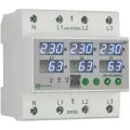 Реле контроля напряжения и тока Релеон 3L (400В AC) 63А, RV123840063