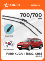 Щетки стеклоочистителя для Ford Kuga II DM2, CBS (2012-) 700/700мм 2 шт / Дворники автомобильные Форд Куга 2 AIRLINE AWBM096