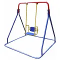 Качели Пионер Малыш ТК-2, подвесные, металл, до 70 кг, для улицы, синие/красные/желтые