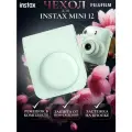 Чехол Fujifilm Instax Mini 12 Green, искусственный кожа, быстрый доступ