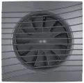 Вентилятор вытяжной SILENT 5C Dark gray metal, D125 мм, с обратным клапаном, вытяжка в санузел, цвет Темно-серый металлик, серия DiCiTi