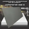 Шумоизоляция для автомобиля - Шумология Hide 6 (1 лист 100*65см) звуко-теплоизолятор, вспененная резина